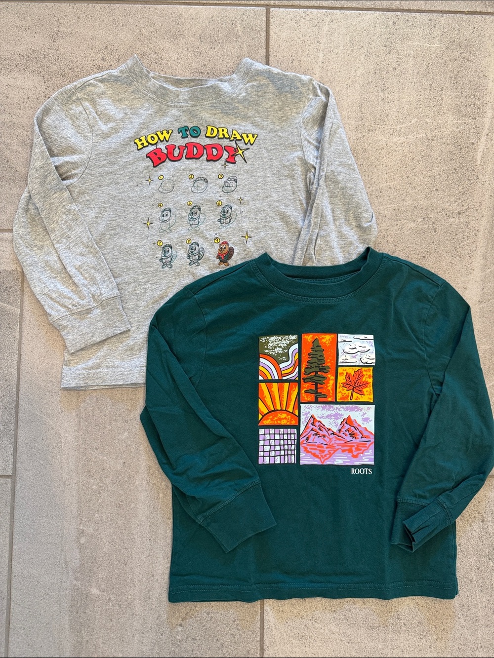 Roots Graphic Long-Sleeve Tee Set, Sz 5T